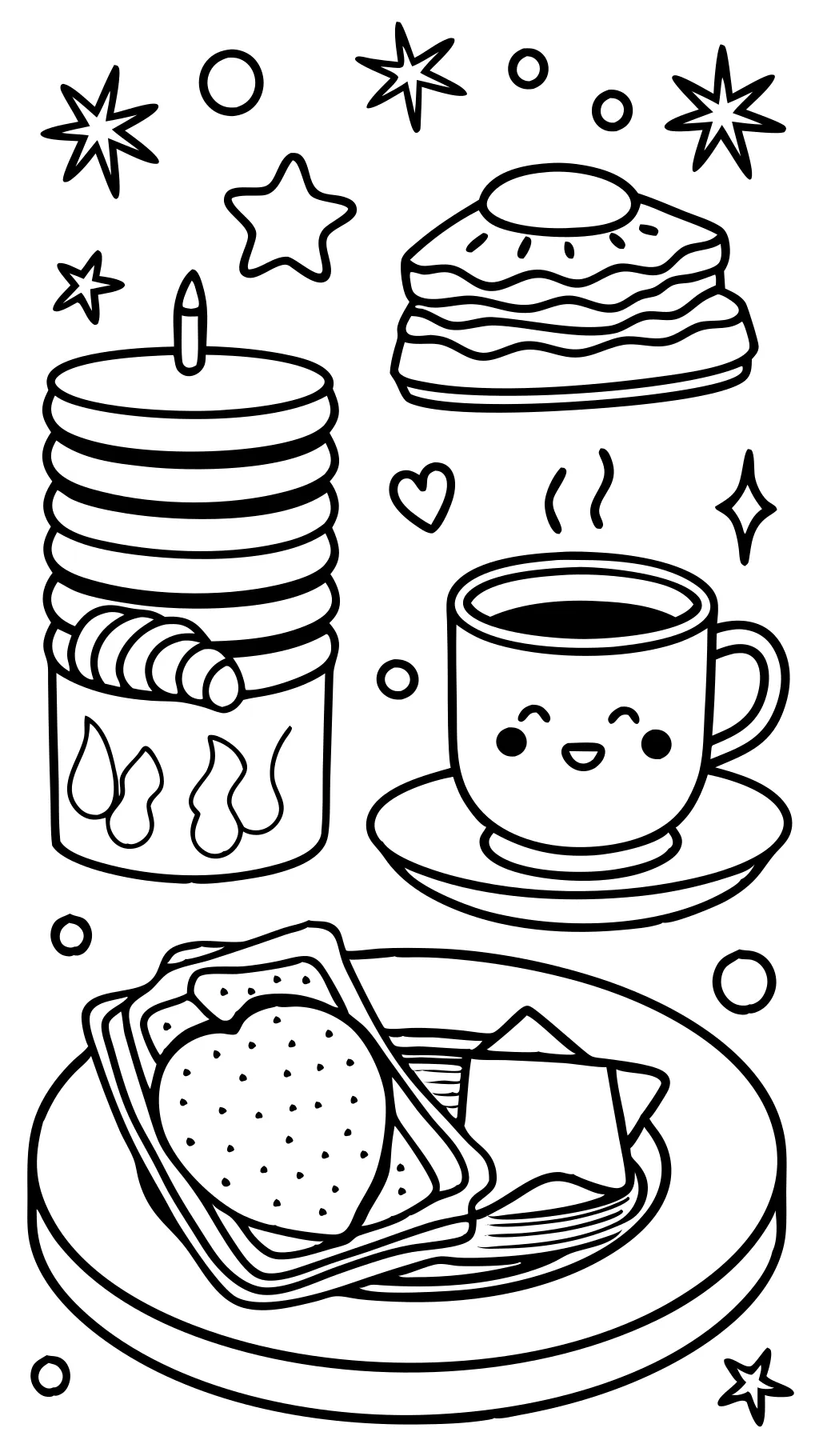 breakfast coloring page